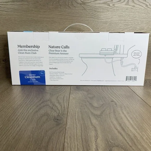 CLEAR REAR - the Buttler Bidet Toilet Seat Attachment, Self Cleaning Nozzle - Picture 5 of 7